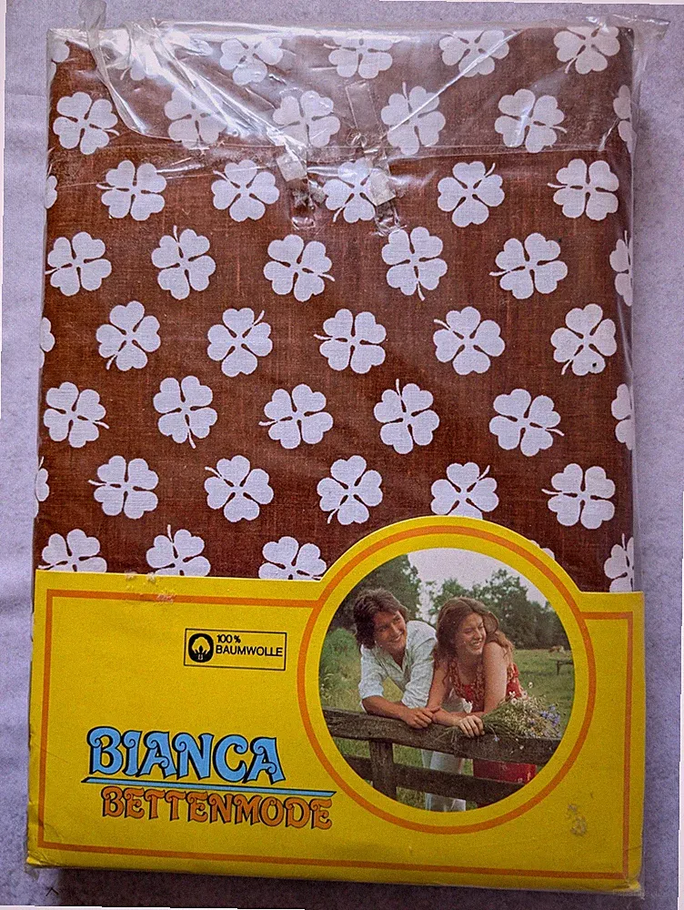 Original Vintage Bettwäsche 70er? OVP Baumwolle