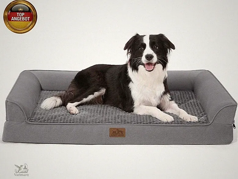 Ortho Hundesofa L,stützend,wasserdicht,rutschfest,Grau-U | abnehmbar und