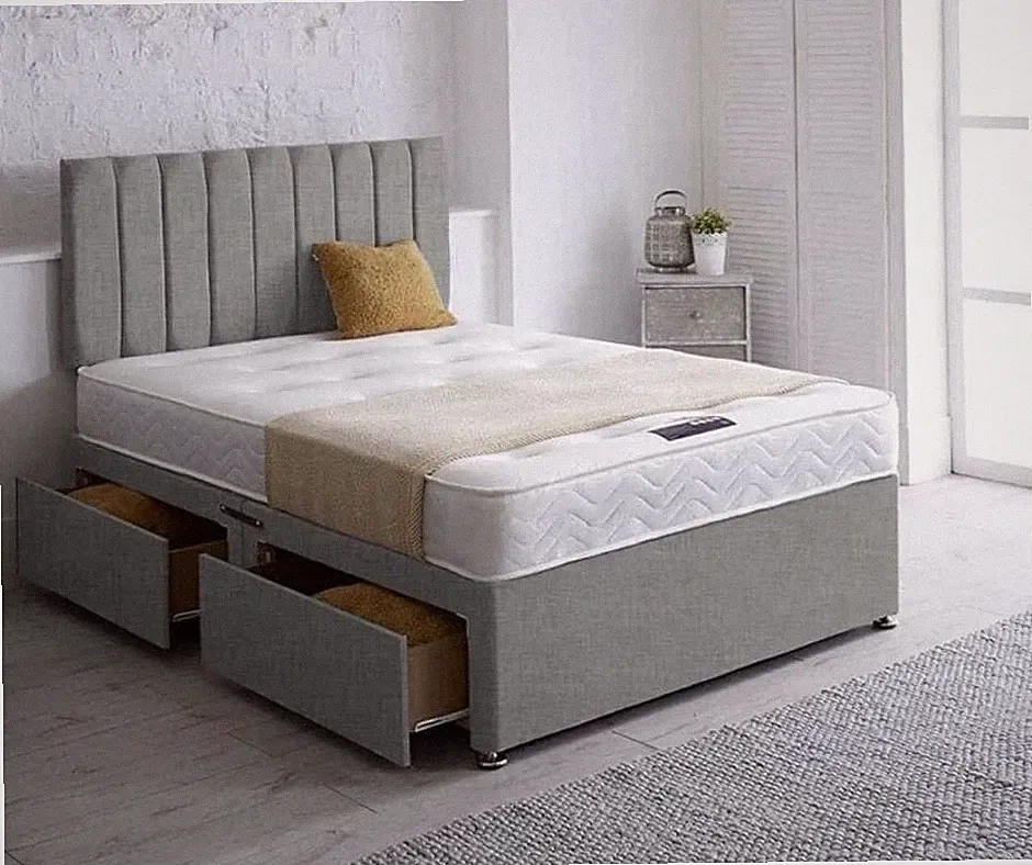 ORTHOPÄDISCHES DIWANBETT-SET MIT MATRATZE UND KOPFTEIL 3 FUSS 4 FUSS 6 Doppelbett 5 FUSS Kingsize-Bett