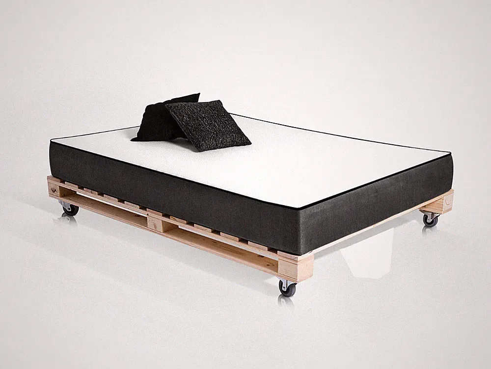 Palettenbett Bett Massivholzbett MOEBEL-EINS Holzbett Palettenmöbel Futonbett