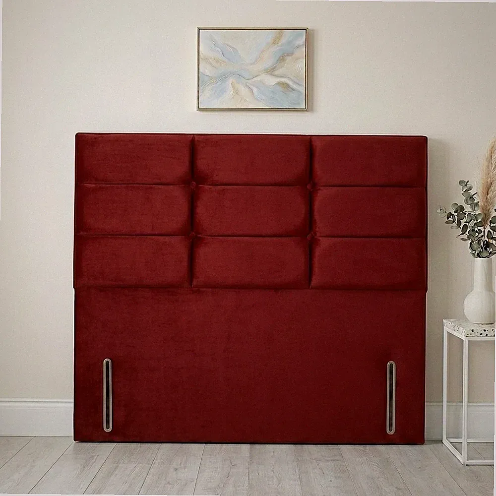 Plüsch Samt Bodenstehendes Kopfteil 54 cm hoch gepolstert Quadratisch Panel