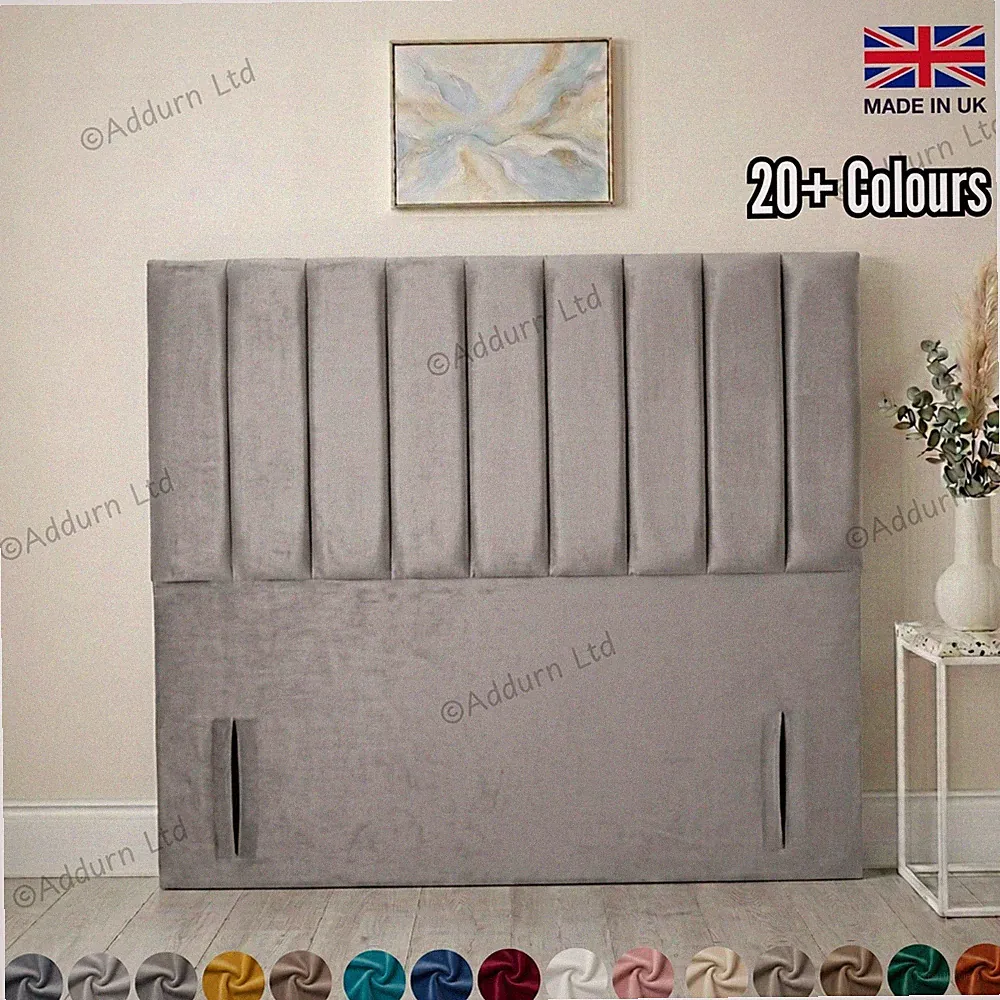 Plüsch Samt Bodenstehendes Kopfteil 54 cm hoch Polster Panel Bett