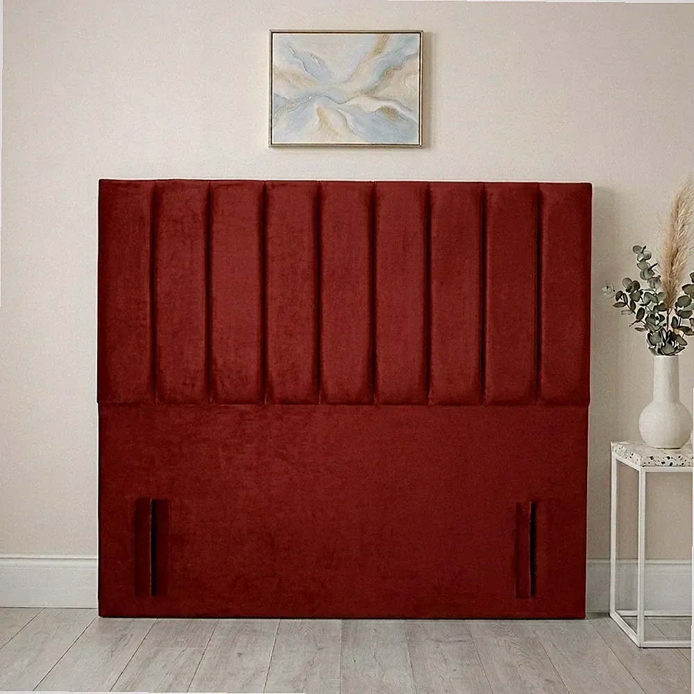 Plüsch Samt Bodenstehendes Kopfteil 54 cm hoch Polster Panel Bett