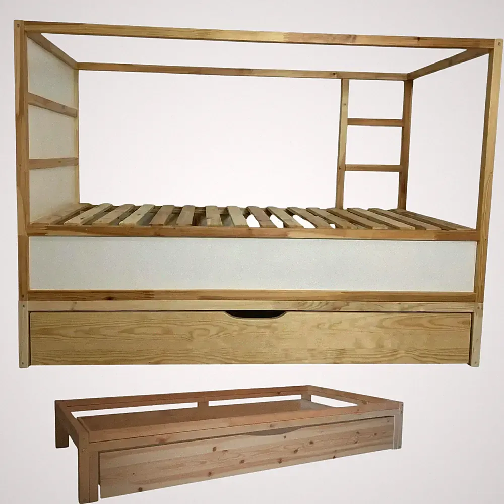 Podest mit großer Schublade für IKEA KURA NestUp Storage XL – Kieferfront