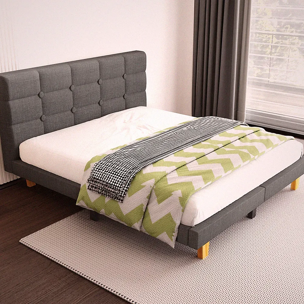 Polsterbett 140x200cm Doppelbett Jugendbett Bettgestell Bett mit Lattenrost Vsad