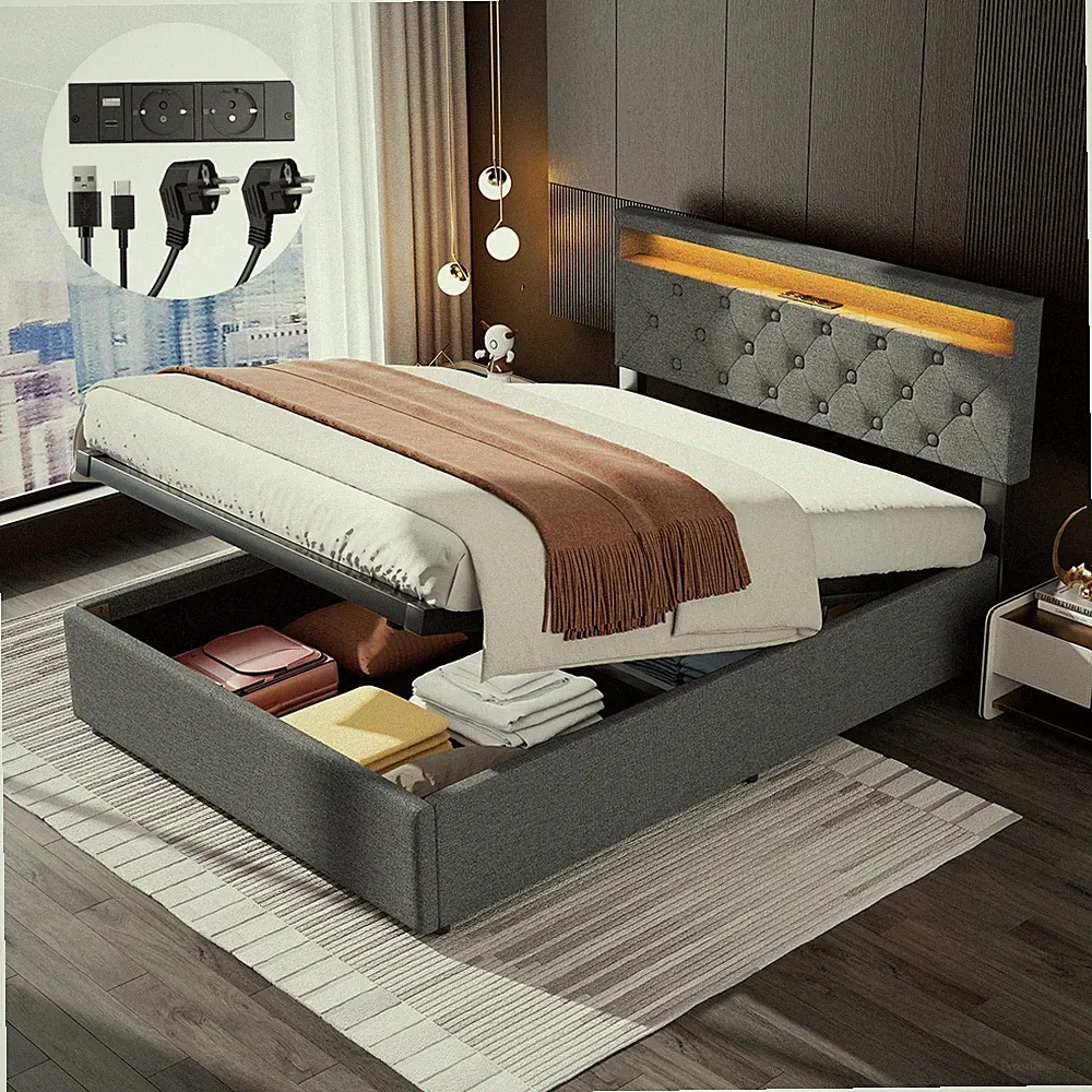 Grau Boxspringbetten