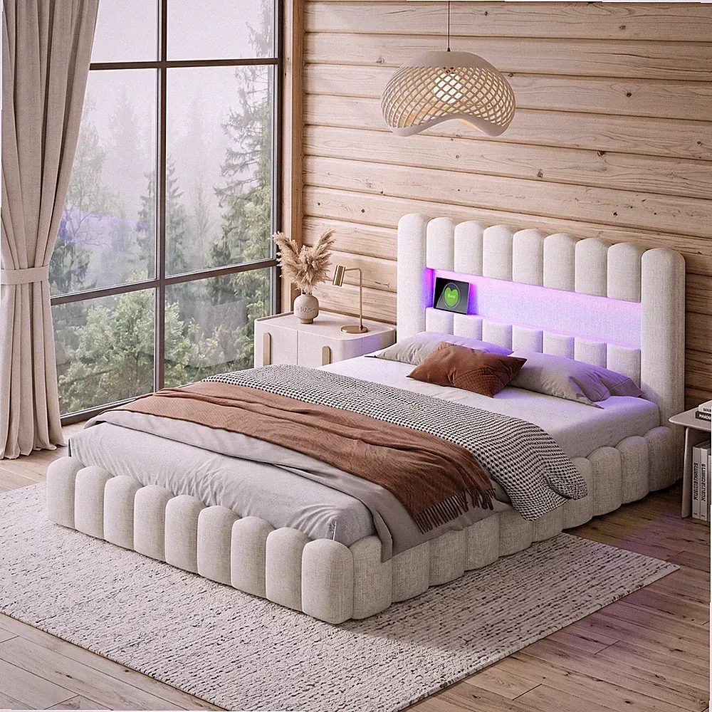 Polsterbett 160x200 Boxspringbett Doppelbett Stauraum Bettgestell mit Lattenrost