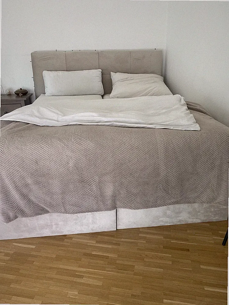 Polsterbett 160x200 mit Bettkasten Velour Samt keine Flecken keine Kratzer