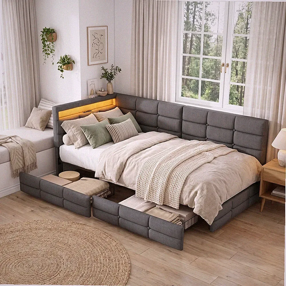 Beige Tagesbetten