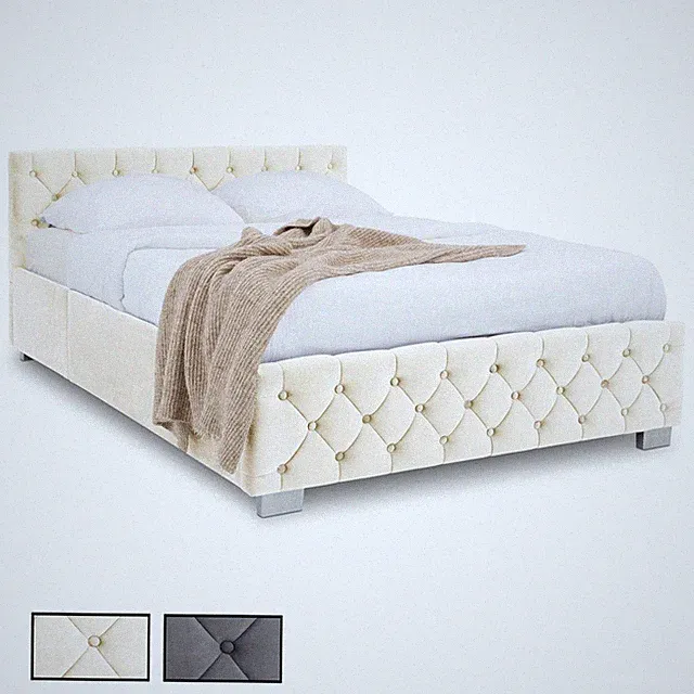 Polsterbett Bett 140x200 / 160x200 cm mit Bettkasten und Samtbezug