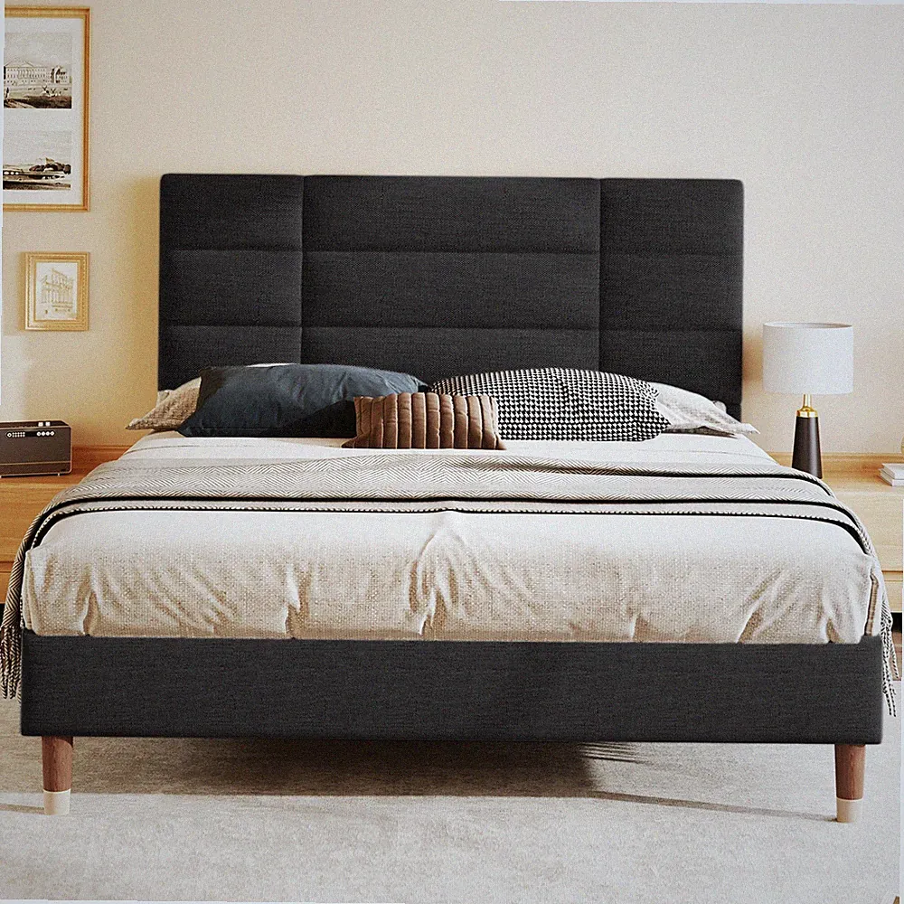 Polsterbett Bett 140x200 cm Doppelbett Jugendbett Stoff Gästebett mit Lattenrost