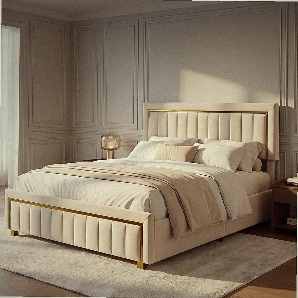 Polsterbett Bett 180x200 cm Hydraulischbett Bettgestell mit Lattenrost Stauraum
