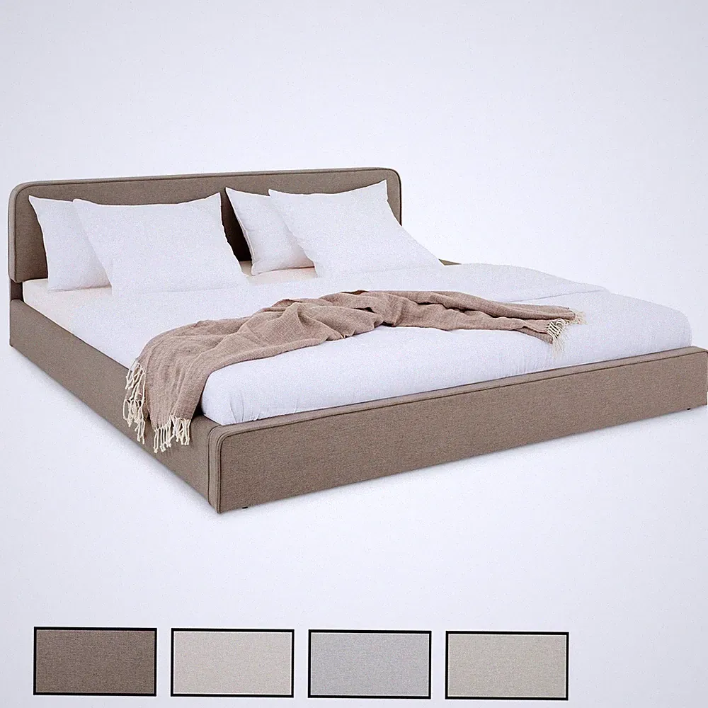 Polsterbett Bett 180x200 mit höhenverstellbarem Kopfteil und Lattenrost