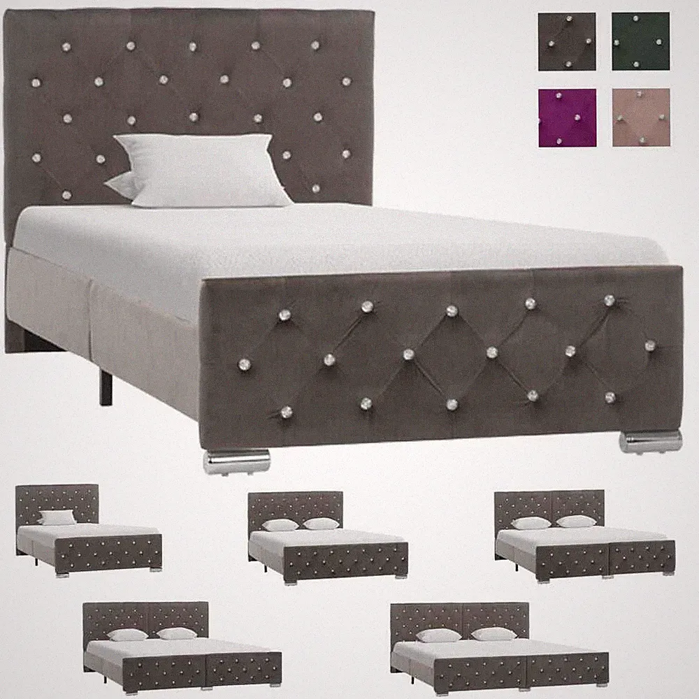 Polsterbett Bett Doppelbett Bettgestell Samt Mehrere Auswahl vidaXL