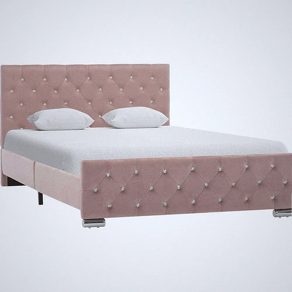Polsterbett Bett Doppelbett Bettgestell Samt Mehrere Auswahl vidaXL