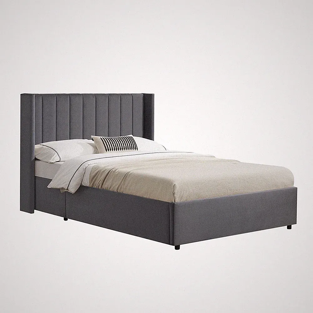 Polsterbett Bettgestell Einzelbett Bett Samt Lattenrost Stauraum Juskys®