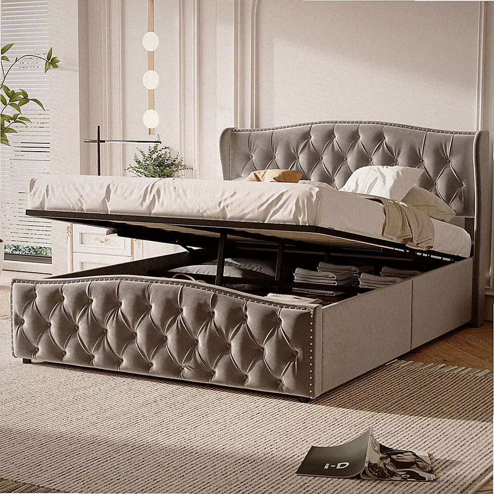 Polsterbett Boxspringbett 140x200cm mit Lattenrost Stauraum Doppelbett 160x200cm