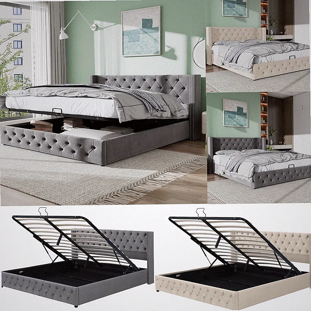 Polsterbett Doppelbett Funktionsbett Velvet Stauraumbett 140x200 160x200 180x200