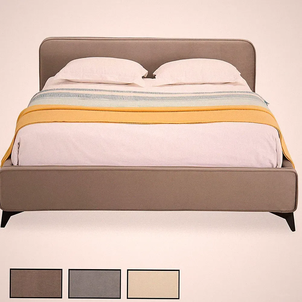 Polsterbett Doppelbett Jugendbett gepolstert mit Lattenrost