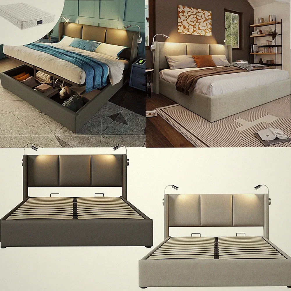Polsterbett Doppelbett mit Stauraum Bett Stauraumbetten 140x200 160x200 180x200
