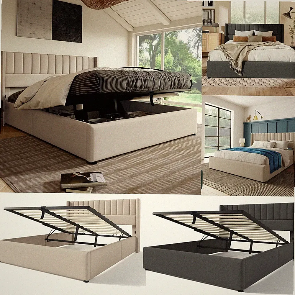 Polsterbett Doppelbett Stauraumbett mit/ohne Matratze 140x200 160x200 180x200 cm