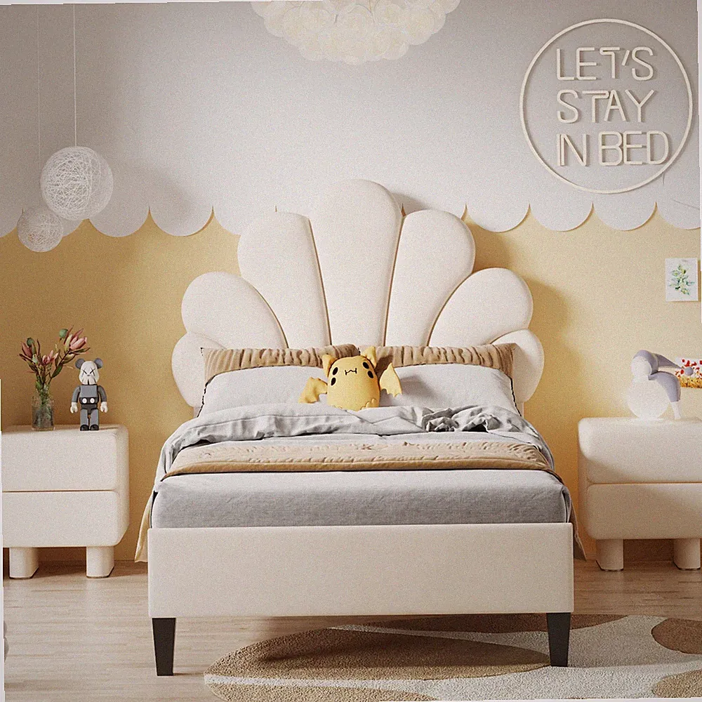 Polsterbett Einzelbett Bettgestell mit Lattenrost Jugendbett Kinderbett 90x200cm