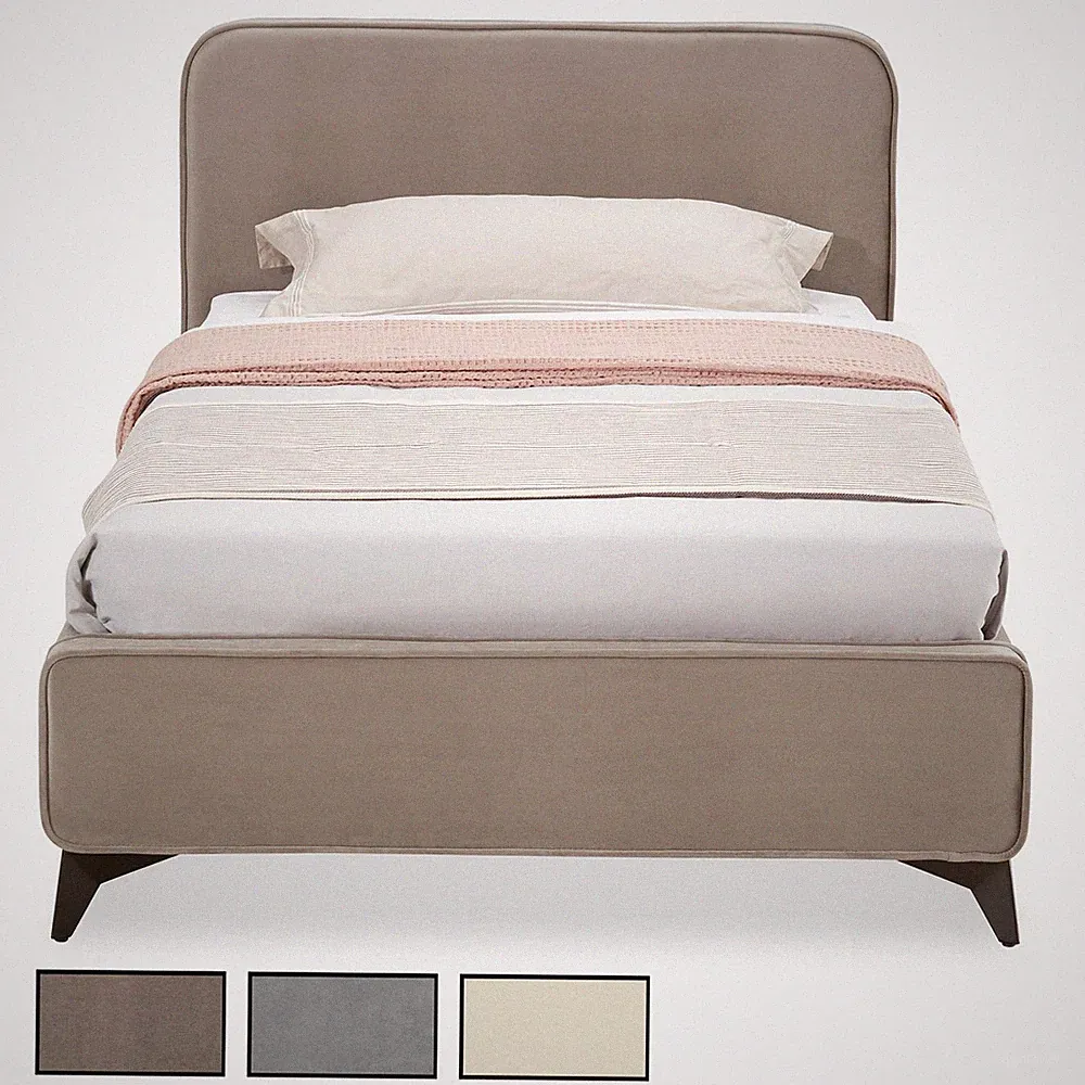 Polsterbett Einzelbett Jugendbett gepolstert mit Lattenrost