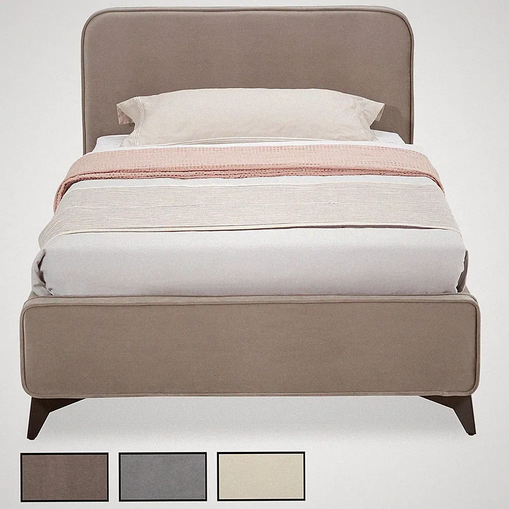 Polsterbett Einzelbett Jugendbett gepolstert mit Lattenrost