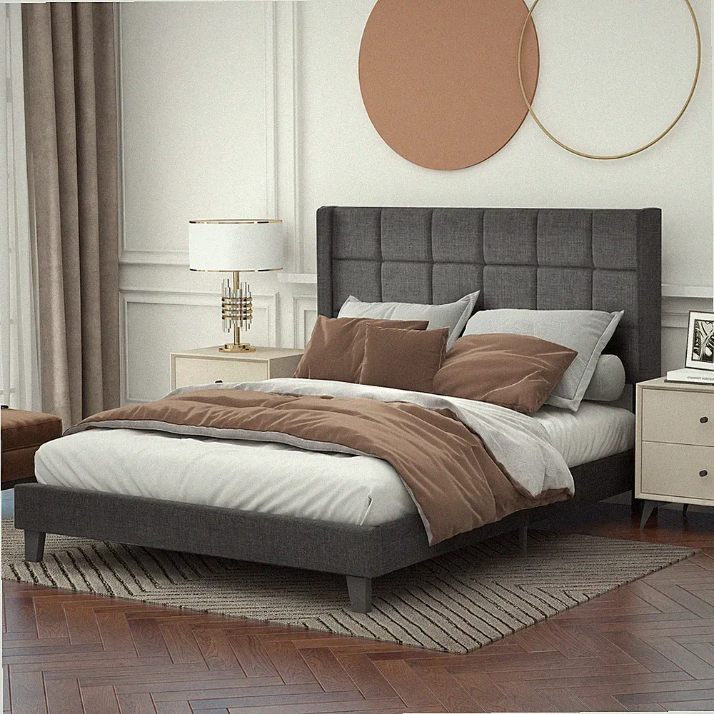Polsterbett Mit seinem gepolstertes Kopfteil Doppelbett mit Lattenrost cm