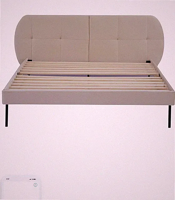 Polsterbett Porvoo Beige - 140x200 cm, Marke en.casa, ohne Matratze