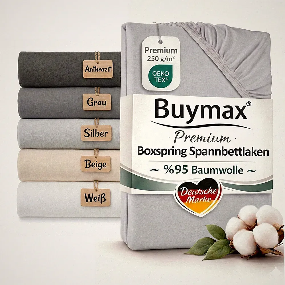 Premium Boxspringbett Spannbettlaken % 95 Baumwolle % 5 Elastan 250 g/m2-35 cm