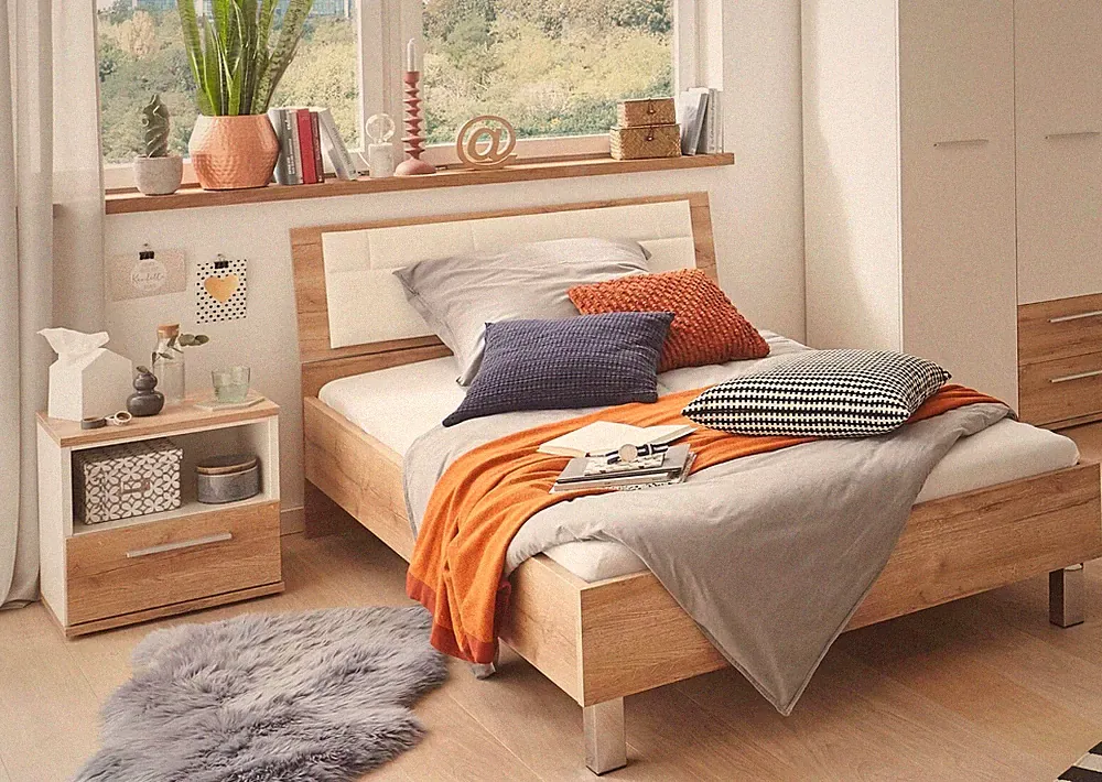 Priess New York Einzelbett Überlänge Polsterkopfteil Jugendbett Futonbett Betten