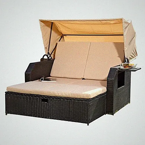 beistelltisch pulverbeschichtet wetterfest beige