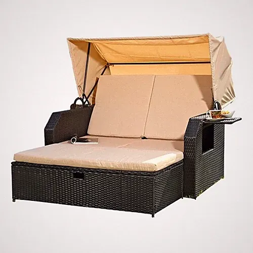 beistelltisch pulverbeschichtet wetterfest beige