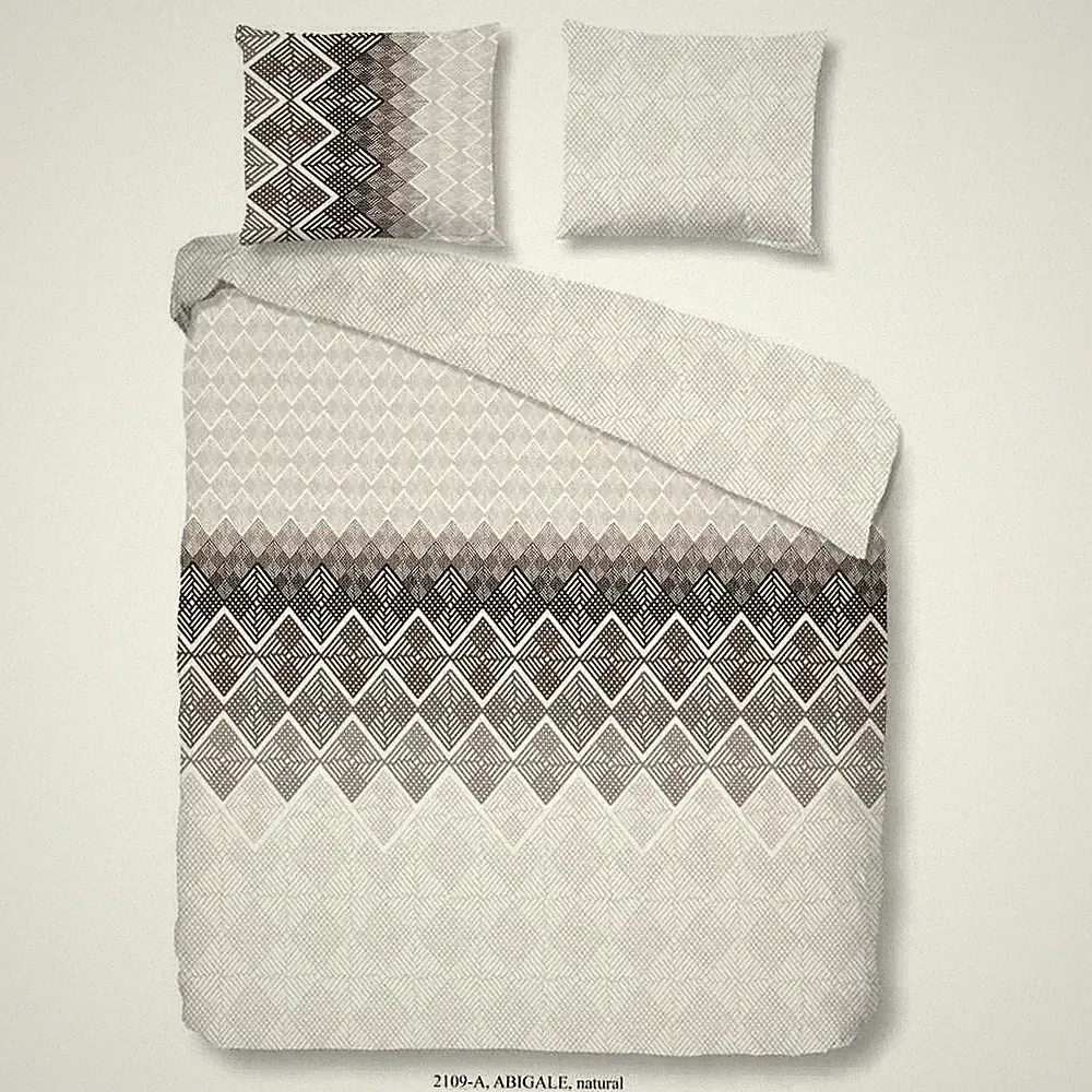 Renforcé Bettwäsche Abigale Wende Nature Geometrisch 100% Baumwolle good morning