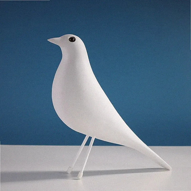Retro Eames Haus Vogel Taube Taube Schreibtisch Ornament Harz Home Office Dekor UK