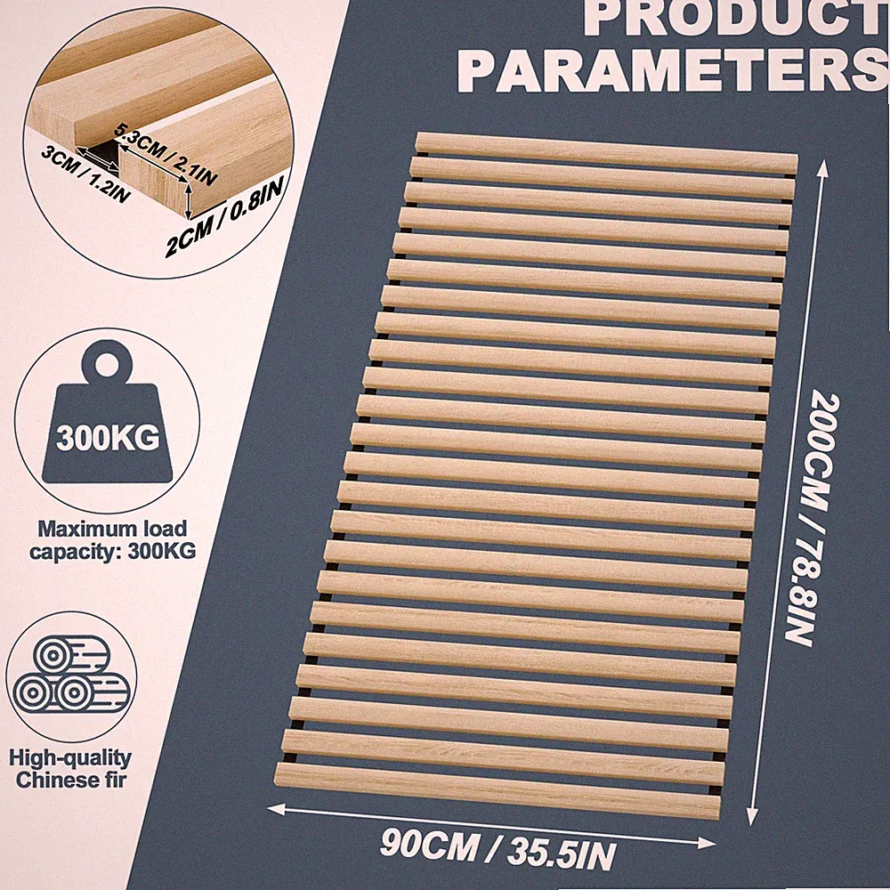 Rollrost Bettrost Lattenrost Rolllattenrost 90/140/160 x 200cm Rahmen Für Bett