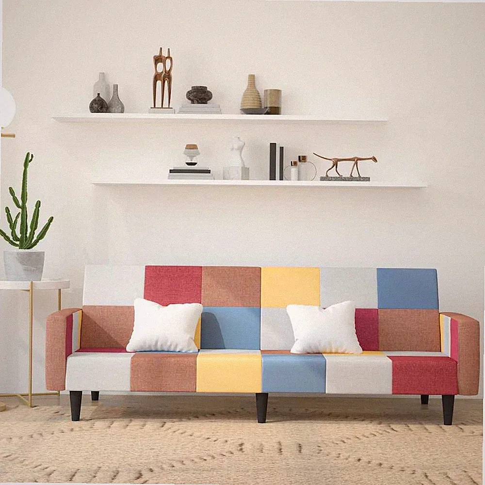 Schlafsofa 2-Sitzer Sofa Schlafcouch Tagesbett Gästebett Sofabett Stoff vidaXL