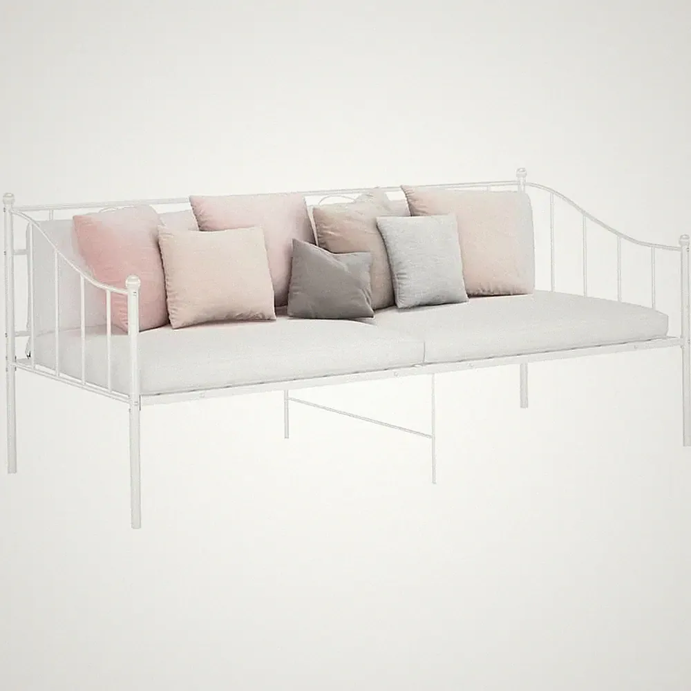 Schlafsofa 90x200cm Tagesbett Metallbett Bettsofa Bett Viele Farben