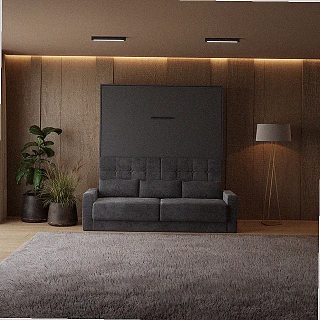 Schrankbett mit SOFA SMARTBett M1 180x200 V mit Armlehnen 11cm Breite