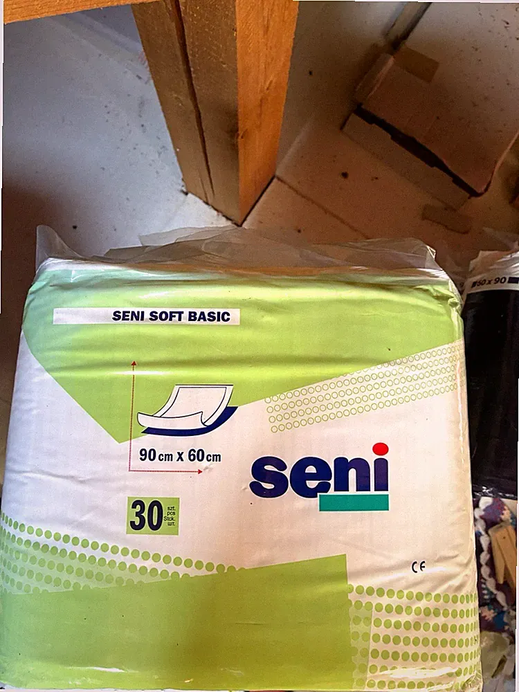 Seni Soft Basic Bettunterlagen 90 x 60 cm weiß/grün 30 Stück