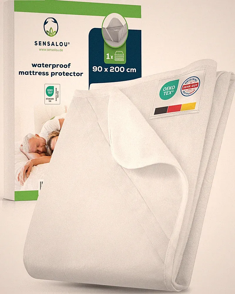 Sensalou wasserdichter Matratzenschoner 90x200 cm - Twin Size Matratzenbezug mit