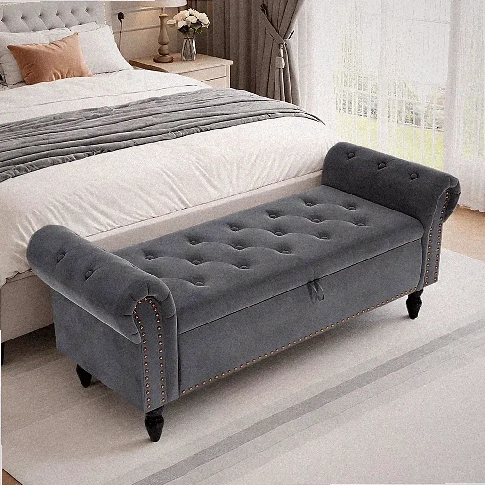 Sitzhocker Sitztruhe Stauraum Doppelbett Truhenbank Sitzbank Truhe Bank Bettbank