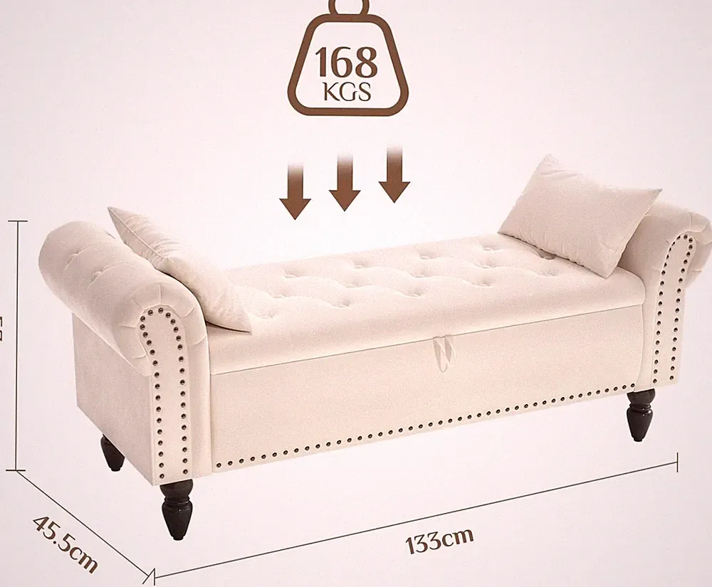 Sitzhocker Sitztruhe Stauraum Doppelbett Truhenbank Sitzbank Truhe Bank Bettbank