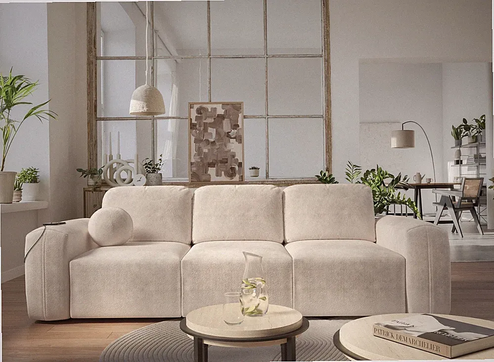 Sofa Elara Dreisitzer Schlafsofa modernes Design &Schlafkomfort USB-Anschluss 26
