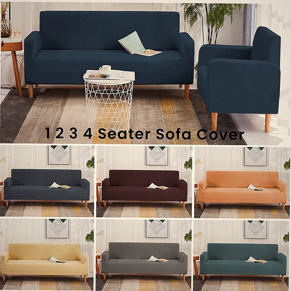 Sofabezug Bett Stretch Spandex Schonbezug 1 2 3 4 Sitzer Schutz Waschbar UK