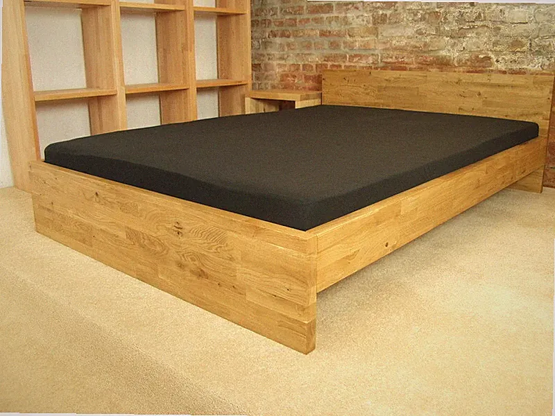 SOLO Eiche Asteiche 40mm Massivholzbett Bett Seniorenbett Einzelbett Massivholz