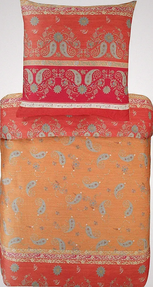 SONDERPOSTEN!!! Bassetti Bettwäsche Raffaello ORANGE V9 Größe 200x200 + 2x 80x80