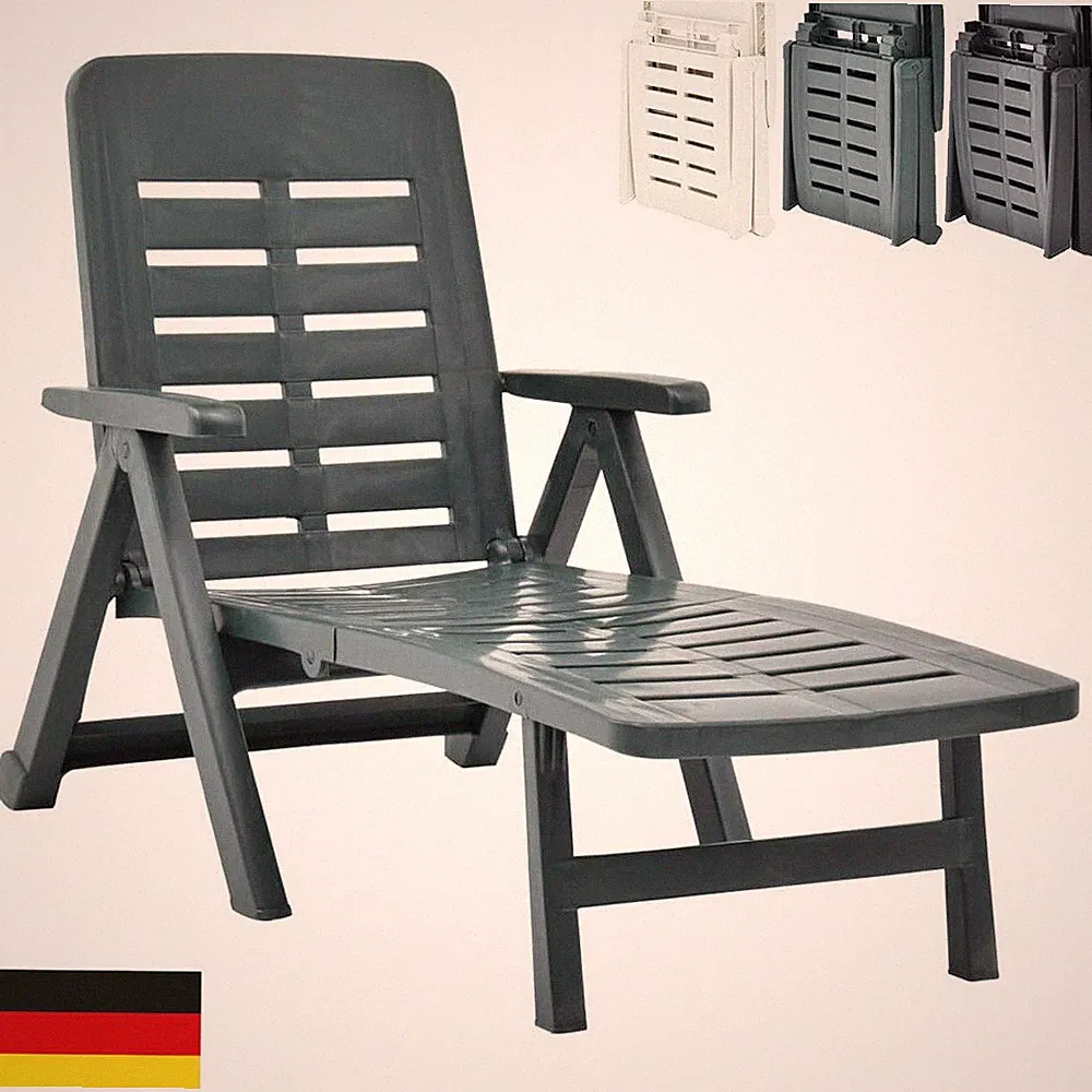 Sonnenliege Klappliege Kunststoff Gartenliege Strandliege Tagesbett Stuhl NEU