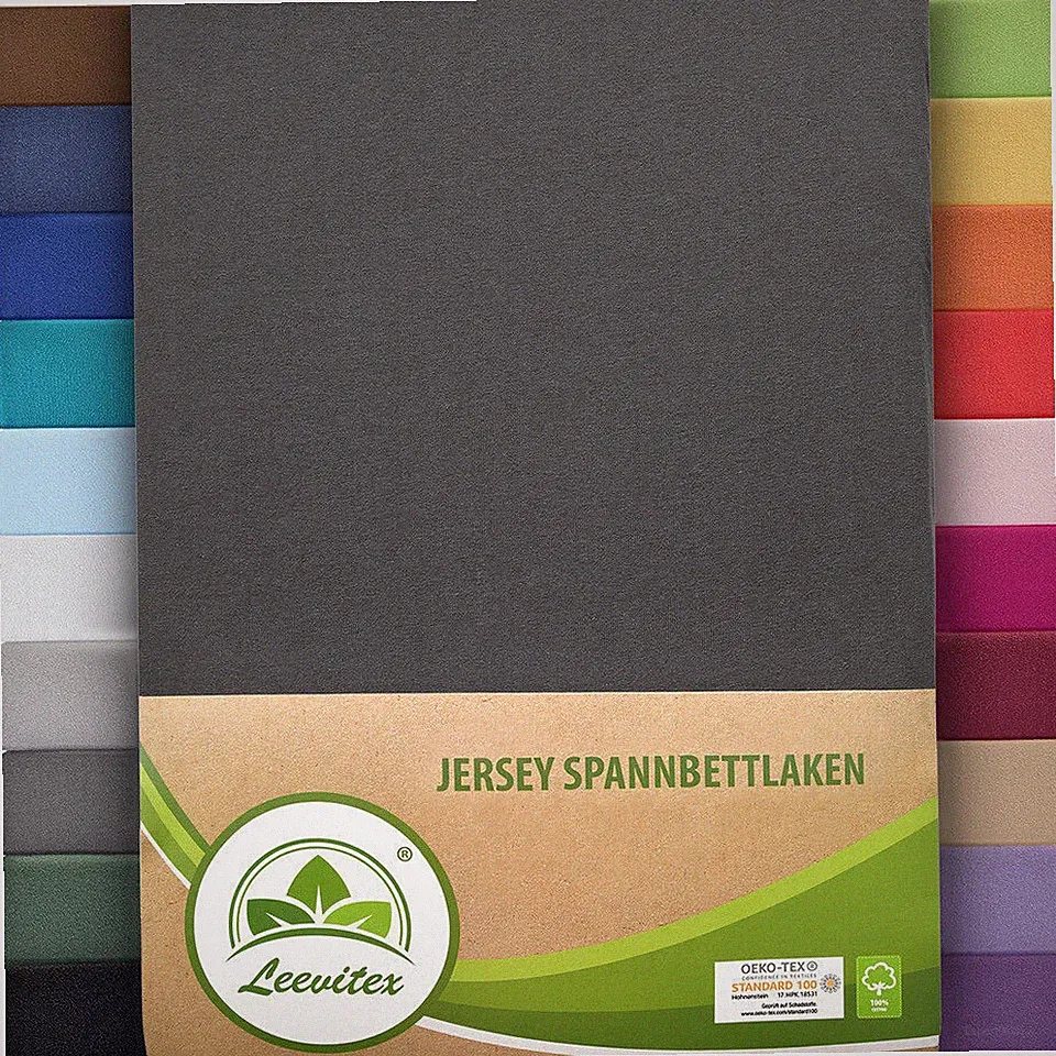 Spannbettlaken - 100% Jersey-Baumwolle - Spannbetttuch - Laken - Bettlaken